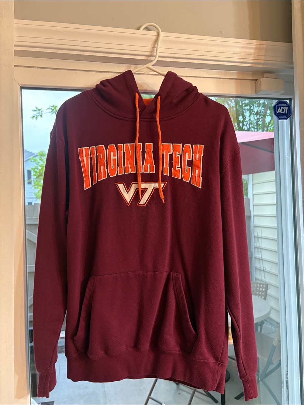 Colosseum Maroon and Orange Hooded Sweatshirt -VIRGINIA TECH-